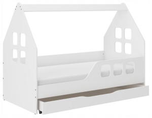Łóżko dziecięce DOMEK z SZUFLADĄ 160x80 + materac