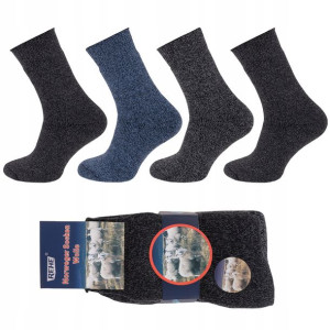 4x Skarpety Wełniane Męskie Ciepłe Wełna 39-43