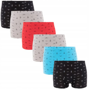 6x Bokserki Chłopięce Bawełniane Wzór Roz. 140-146