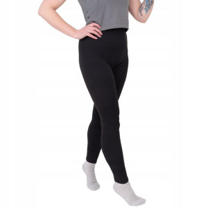 Legginsy Czarne Bambusowe Leginsy Jakość S/m