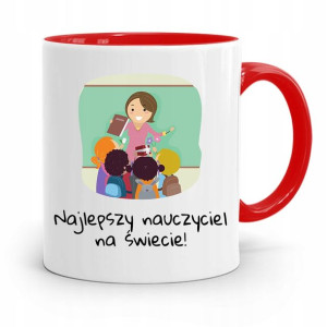 Kubek Czerwony Na Dzień Nauczyciela Najlepszy