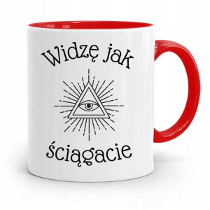 Kubek Czerwony Na Dzień Nauczyciela Wszystko Widzę