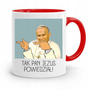 Kubek Czerwony Papież Papaj Jan Paweł Ii Prezent