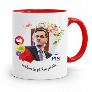 Kubek Czerwony Politycy Premier Mateusz Morawiecki