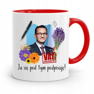 Kubek Czerwony Politycy Premier Mateusz Morawiecki