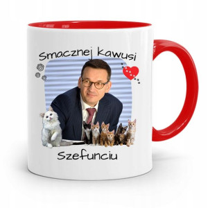 Kubek Czerwony Politycy Premier Mateusz Morawiecki