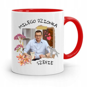 Kubek Czerwony Politycy Premier Mateusz Morawiecki