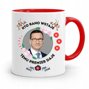 Kubek Czerwony Politycy Premier Mateusz Morawiecki
