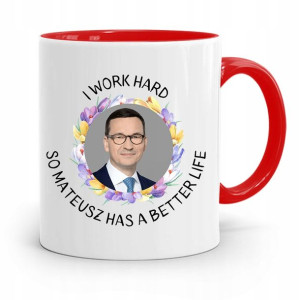 Kubek Czerwony Politycy Premier Mateusz Morawiecki