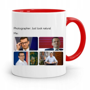 Kubek Czerwony Politycy Premier Mateusz Morawiecki