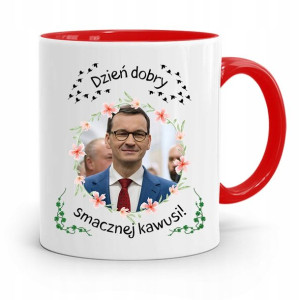 Kubek Czerwony Politycy Premier Mateusz Morawiecki