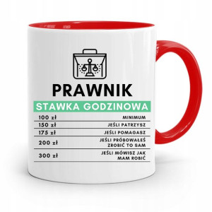 Kubek Czerwony Prawnika Prawnik Stawka Godzinowa