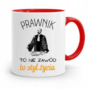Kubek Czerwony Prawnika Prawnik To Styl Życia