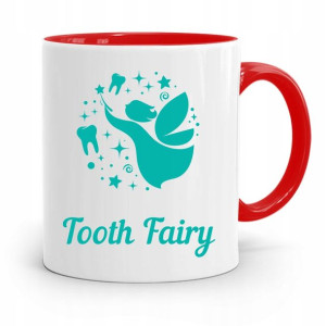 Kubek Czerwony Prezent Dentysty Tooth Fairy