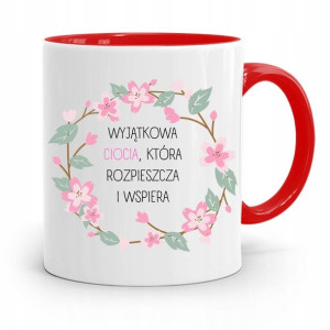 Kubek Czerwony Prezent Dla Cioci Wyjątkowa Ciocia