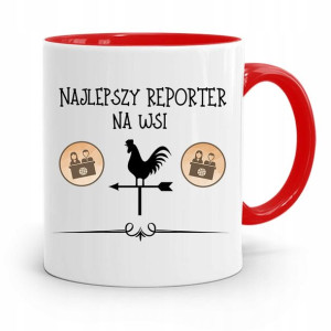 Kubek Czerwony Prezent Dla Dziennikarza Reportera