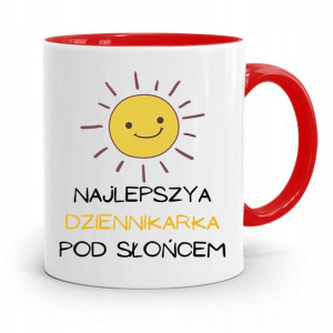 Kubek Czerwony Prezent Dla Dziennikarza Reportera