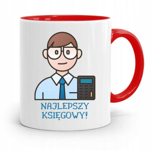 Kubek Czerwony Prezent Dla Księgowej Księgowego