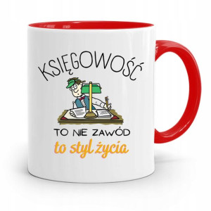 Kubek Czerwony Prezent Dla Księgowej Księgowego