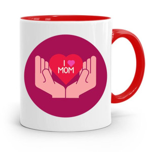 Kubek Czerwony Prezent Dla Mamy Matki I Love Mom