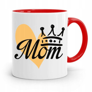 Kubek Czerwony Prezent Dla Mamy Matki Mamusi Mom