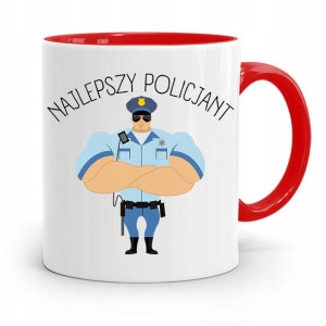 Kubek Czerwony Prezent Dla Najlepszego Policjanta