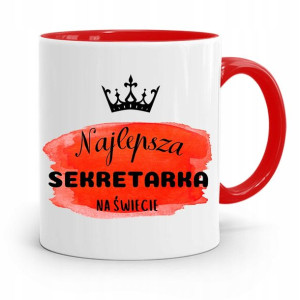 Kubek Czerwony Prezent Dla Najlepszej Sekretarki