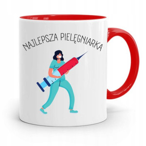 Kubek Czerwony Prezent Dla Najlpeszej Pielęgniarki