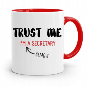 Kubek Czerwony Prezent Dla Sekretarki Trust Me