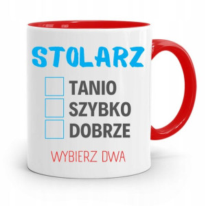 Kubek Czerwony Prezent Dla Stolarza Wybierz Dwa