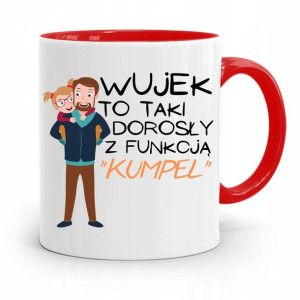 Kubek Czerwony Prezent Dla Wujka Z Funkcją Kumpel