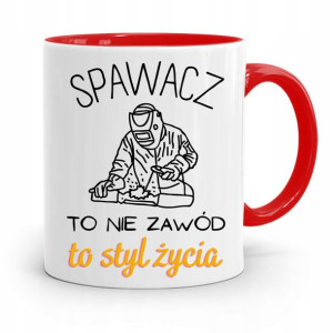 Kubek Czerwony Prezent Spawacza To Styl Życia