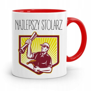 Kubek Czerwony Prezent Stolarza Najlepszy Stolarz