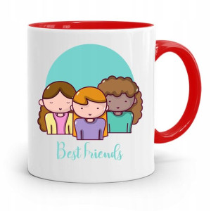 Kubek Czerwony Przyjaciela Best Friends Prezent