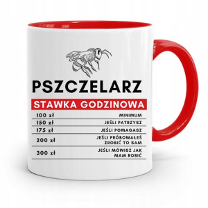 Kubek Czerwony Pszczelarza Stawka Godzinowa