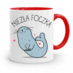 Kubek Czerwony Śmieszny Zabawny Niezła Foczka
