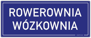 ROWEROWNIA WÓZKOWNIA tabliczka pcw granatowa