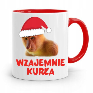 Kubek Czerwony Świąteczny Pod Choinkę Na Mikołaja