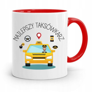 Kubek Czerwony Taksówkarza Najlepszy Taksówkarz
