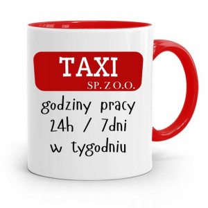 Kubek Czerwony Taksówkarza Taxi Sp. Z O.o. Prezent