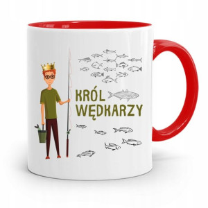 Kubek Czerwony Wędkarza Rybaka Król Wędkarzy
