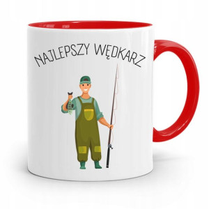 Kubek Czerwony Wędkarza Rybaka Najlepszy Wędkarz