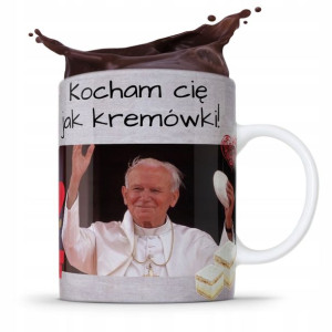 Kubek Fullprint Prezent Papież Jak Paweł Ii Papaj