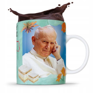 Kubek Fullprint Prezent Papież Jak Paweł Ii Papaj