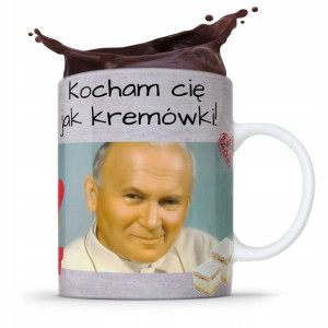 Kubek Fullprint Prezent Papież Jak Paweł Ii Papaj
