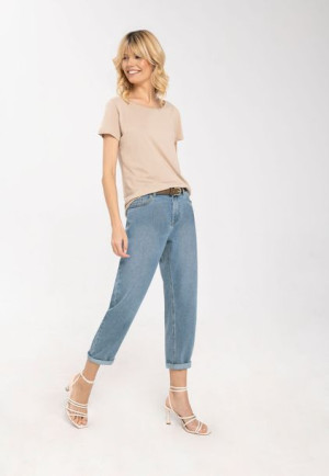 Damskie Spodnie Jeansowe Mom Fit Volcano D-tellsy 31-30