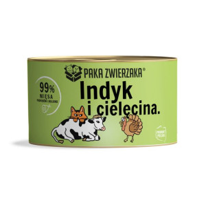 Paka Zwierzaka Mokra Karma Dla Kota z Indykiem i Cielęciną 200 g
