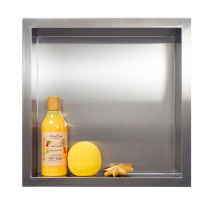 Półka łazienkowa wnękowa 30x30x10cm inox