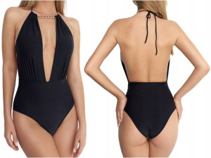 Jednoczęściowy Strój Kąpielowy Damski Monokini L