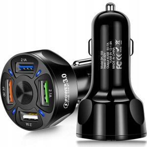 Szybka Ładowarka Samochodowa Do Auta Qc 3.0 4xusb